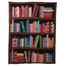Alternate image Library Books Quilted Throw Blanket - 100% Cotton