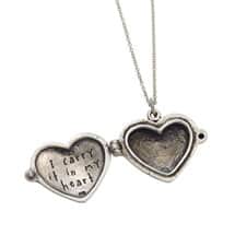 Alternate image Sterling Silver I Carry Your Heart With Me Locket
