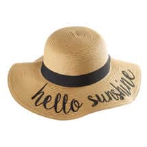 Alternate image Embroidered Straw Hats
