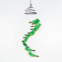 Alternate image Glass Birds Spiral Wind Chime
