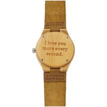 Alternate image "I Love You More Every Second" - Bamboo Watch