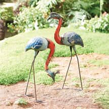 Alternate image Crested Cranes Garden Art