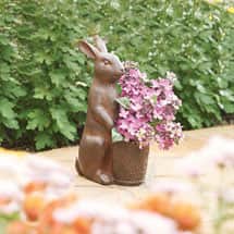Alternate image Rabbit with Basket Planter