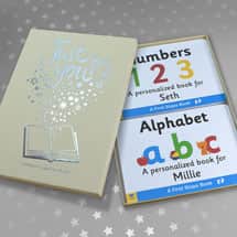 Alternate image Personalized Learn Your Alphabet & Numbers Toddler Board Book Set