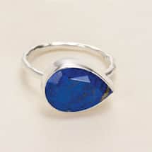 Alternate image Blue Lapis Teardrop Ring