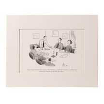 Alternate image Study the Trends Custom Cartoon - Personalized New Yorker Cartoonist Print - Matted