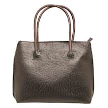 Alternate image Faux Leather Ostrich Tote Bag