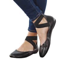 Alternate image Leather Ballet Flats - with Zipper Close