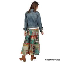 Alternate image Traveler's Reversible Long Cotton Skirt