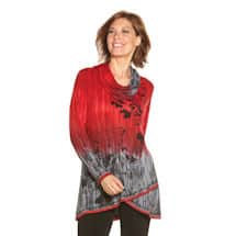 Alternate image Red Sky Cowl Tunic Top