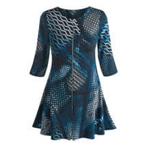 Alternate image Blue Optic Zip Dress