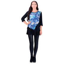 Alternate image Abstract Blue Fashion Tunic Top