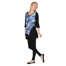 Alternate image Abstract Blue Fashion Tunic Top
