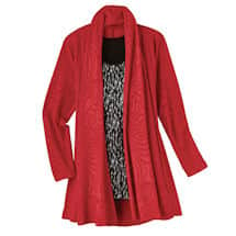 Alternate image Red Texture Jacket With Sparkle Tank Set