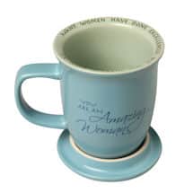 Alternate image Blue Amazing Woman Mug And Coaster Set