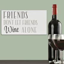 Alternate image Friends Don't Let Friends Wine Alone Box Wall Art