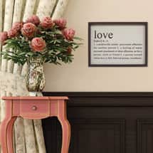 Alternate image Definition of Love Wall Art