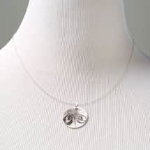 Alternate image Sterling Silver Personalized Pet Nose Print Necklace