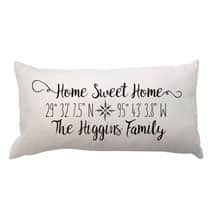 Alternate image Personalized Home Sweet Home Lat/Long Pillow