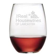 Alternate image Personalized "Real Housewines" Stemless Wine Glasses and Slate Cheese Board Set