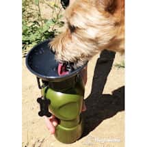 Alternate image Highwave AutoDogMug Pet Sport Bottle - Portable Water Bowl - Holds 20 oz - Army Green