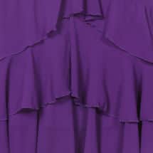 Alternate image Women's Ruffled Purple Skirt - Asymmetrical Tiered Broom Style