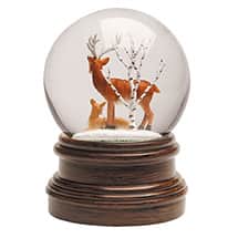 Alternate image Woodland Deer Family Musical Snow Globe