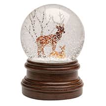 Alternate image Woodland Deer Family Musical Snow Globe