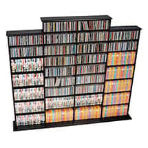 Quad Width Wall Storage - CDs & DVDs