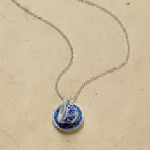 Alternate image Blue Willow Teacup and Saucer Necklace