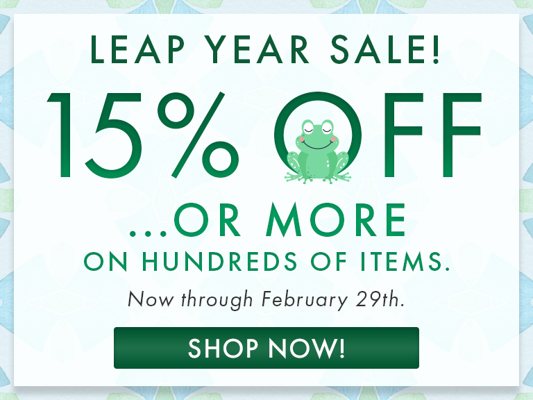 Shop Leap Year Sale. Save 15% off (or more) on hundreds of items. Ends 2/29/24.