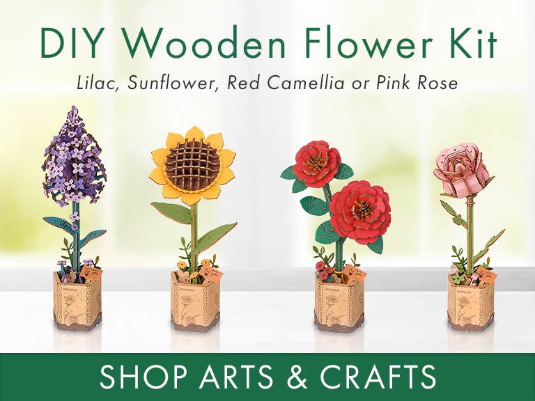 Check out DIY Wooden Flower Kit. Shop Arts & Crafts