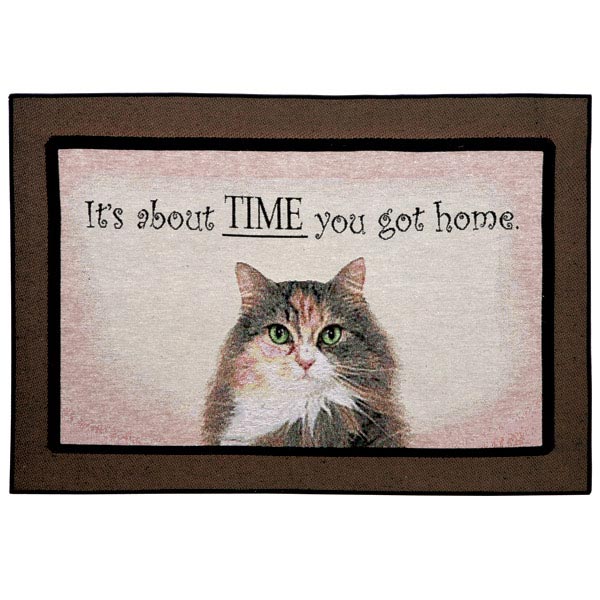About Time You Got Home Cat Rug or Doormat | Signals