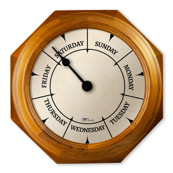Product image for Keep Track Of Days, Not Time Clock - Oak