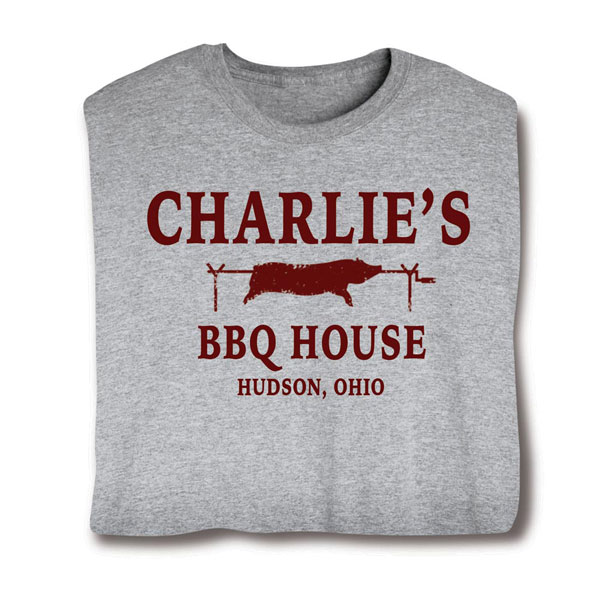 Product image for Personalized 'Your Name' BBQ House T-Shirt or Sweatshirt