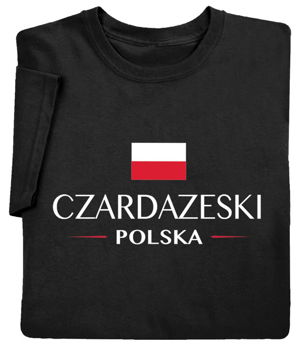 Product image for Personalized "Your Name" Polish National Flag T-Shirt or Sweatshirt