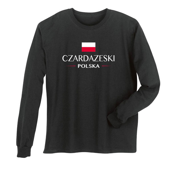 Product image for Personalized "Your Name" Polish National Flag T-Shirt or Sweatshirt