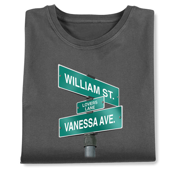 Product image for Personalized 'Your Name' Lovers Lane T-Shirt or Sweatshirt