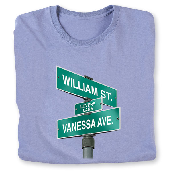 Product image for Personalized 'Your Name' Lovers Lane T-Shirt or Sweatshirt