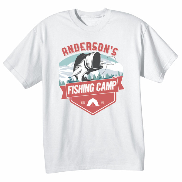 Product image for Personalized 'Your Name' Fishing Camp T-Shirt or Sweatshirt