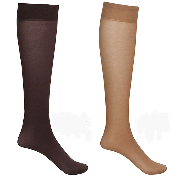 AW Style 111 Cotton Knee High Trouser Socks Small Brown | Ames Walker