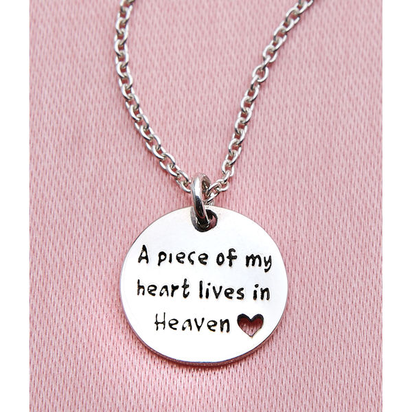 Product image for A Piece of My Heart Lives in Heaven Necklace