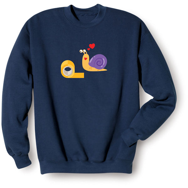 Product image for Snail & Tape Love T-Shirt or Sweatshirt 