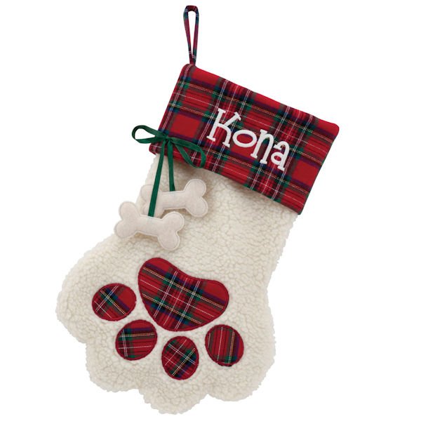 Product image for Personalized Pet Paw Stocking - Dog