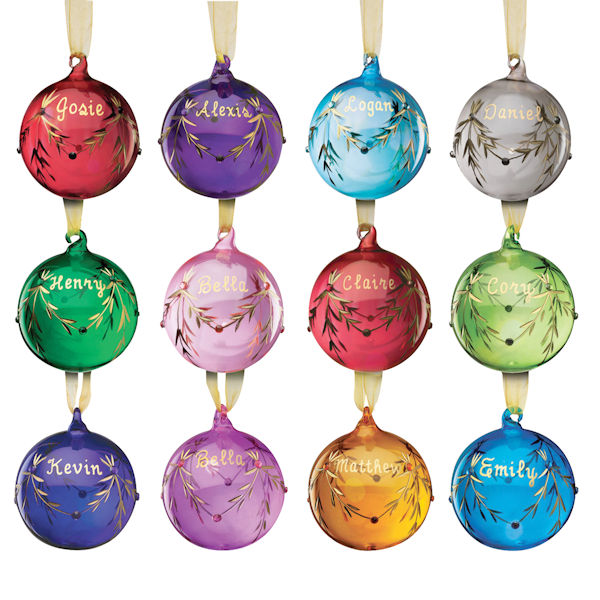 Product image for Personalized Birthstone Glass Ornament 