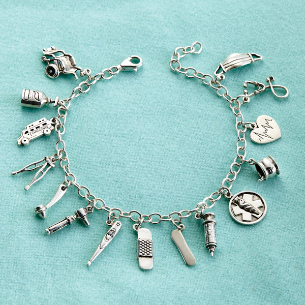 Product image for Sterling Silver Medical Charm Bracelet
