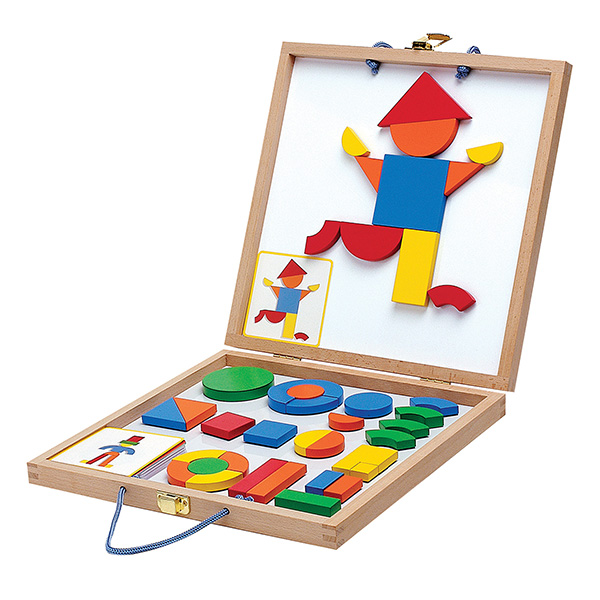 Product image for Geoform 42-Piece Wooden Magnetic Game
