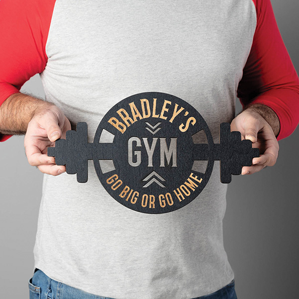 Product image for Personalized Wood Gym Sign