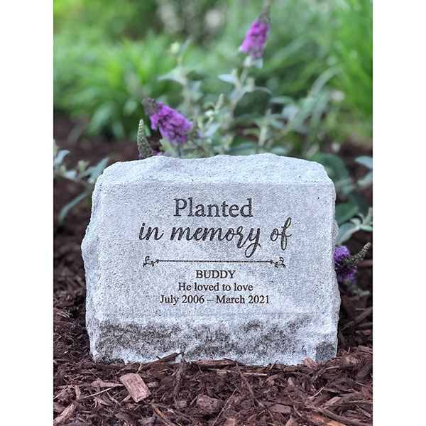 Product image for Personalized Planted in Memory Garden Stone with Urn