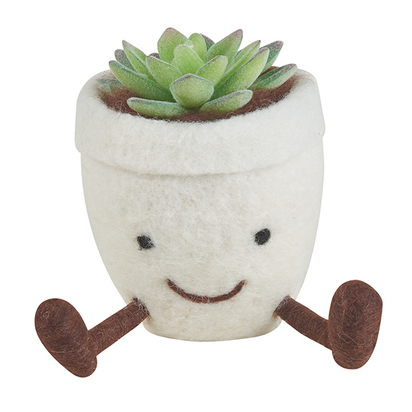 Product image for Felted Faux Succulent Plant Sitters - Set of 3